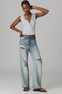 Pilcro V-Neck Pointelle Tank