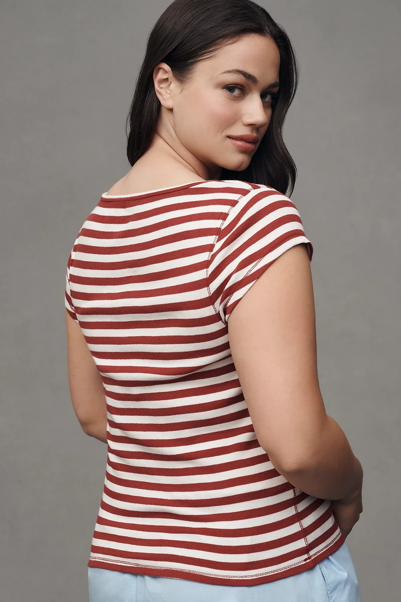 Pilcro Short-Sleeve Envelope Tee