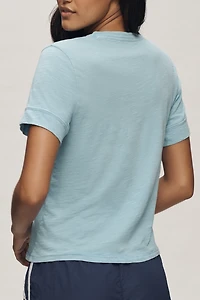 Pilcro Embroidered Icon Henley Tee