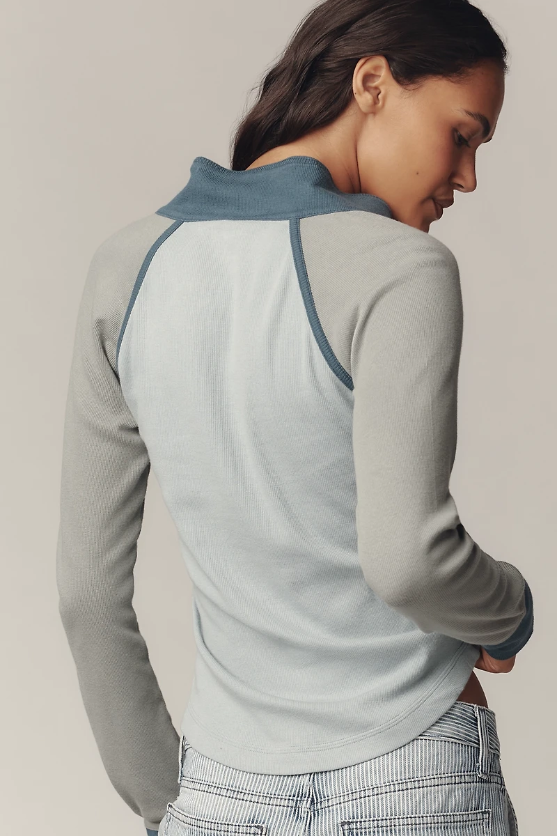 Pilcro Collared Half-Zip Pullover