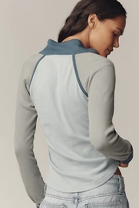 Pilcro Collared Half-Zip Pullover