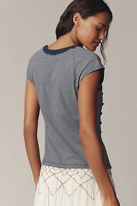 Maeve Short-Sleeve Side-Button Top