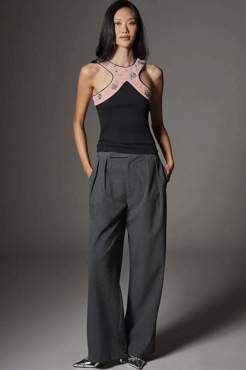 Maeve Crisscross Sleeveless Halter Top