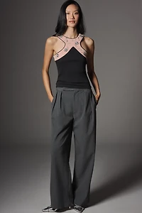 Maeve Crisscross Sleeveless Halter Top