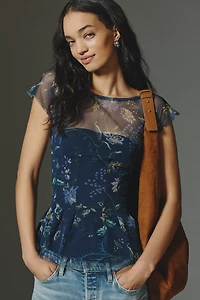 By Anthropologie Illusion Corset Top