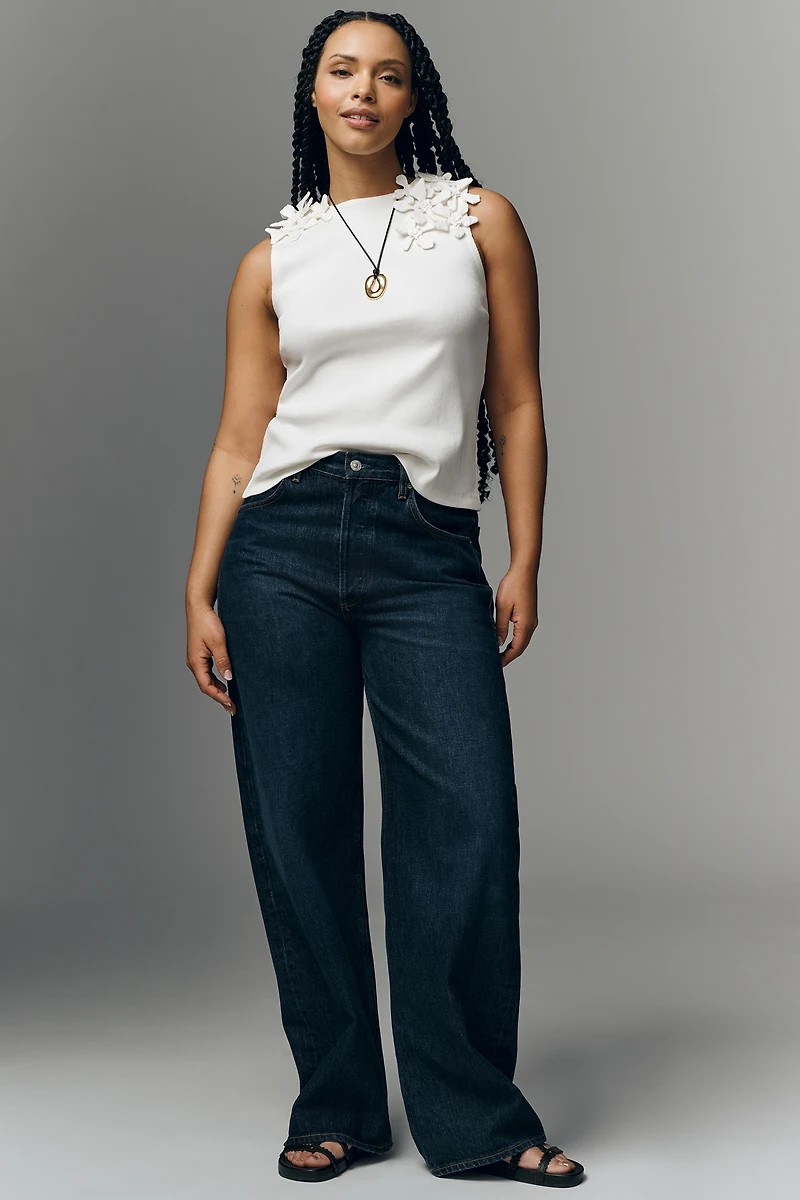 By Anthropologie 3D Floral Tank