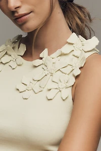 By Anthropologie 3D Floral Tank