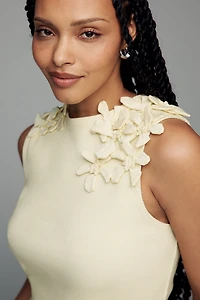 By Anthropologie 3D Floral Tank