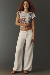By Anthropologie Embroidered Baby Tee