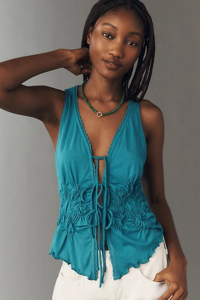 By Anthropologie Smocked Tank Top