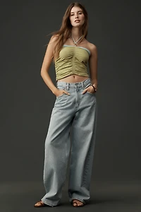 By Anthropologie Ruched Colorblock Halter Tank
