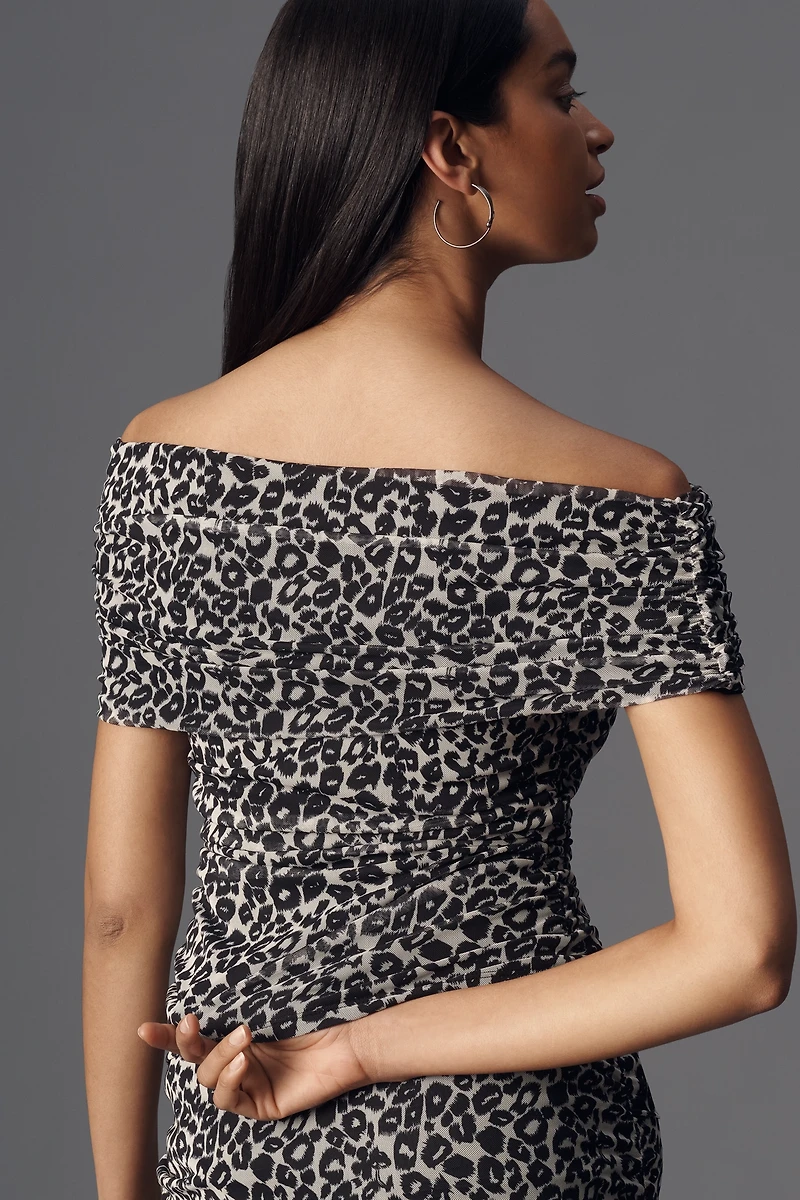 Maeve Off-The-Shoulder Mesh Top