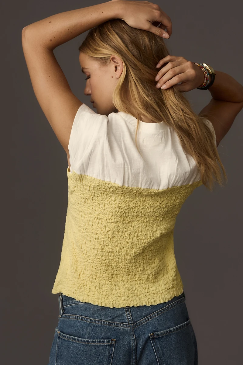 Maeve Smocked Muscle Top