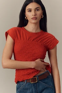 Maeve Smocked Muscle Top