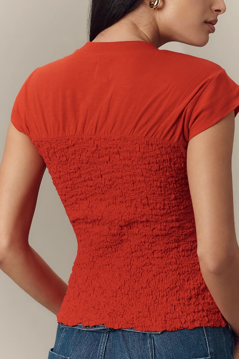 Maeve Smocked Muscle Top