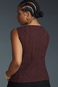 By Anthropologie Puckered Peplum Top