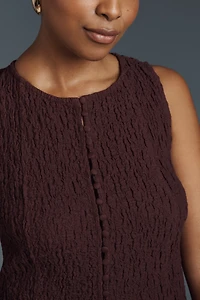 By Anthropologie Puckered Peplum Top