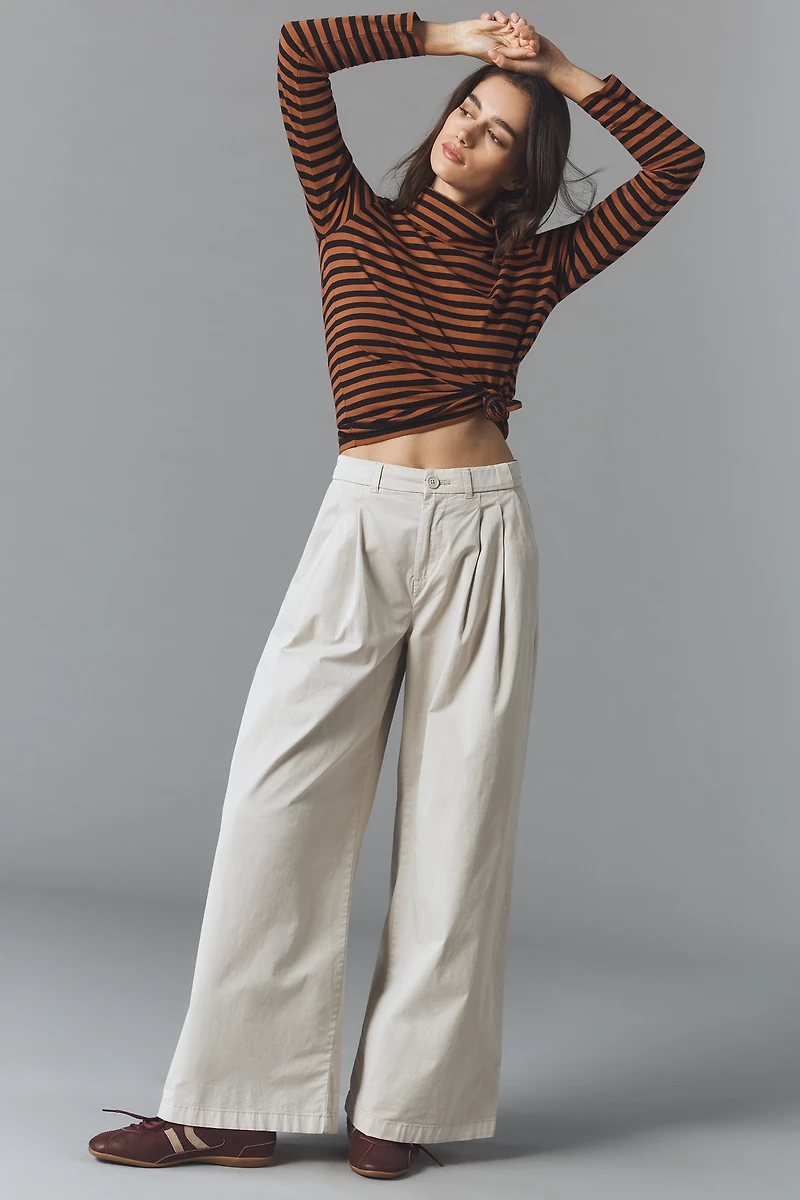 KULE Cotton Long-Sleeve Turtleneck Top