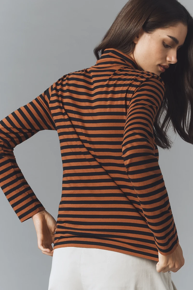 KULE Cotton Long-Sleeve Turtleneck Top