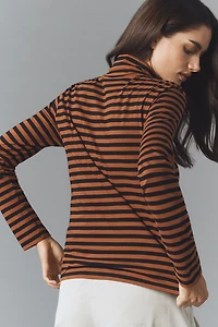 KULE Cotton Long-Sleeve Turtleneck Top