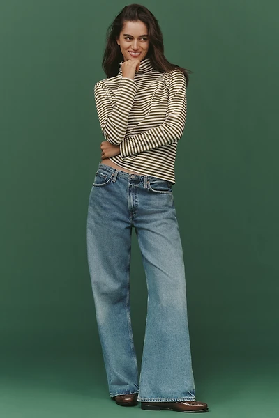 KULE Cotton Long-Sleeve Turtleneck Top