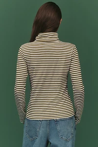 KULE Cotton Long-Sleeve Turtleneck Top