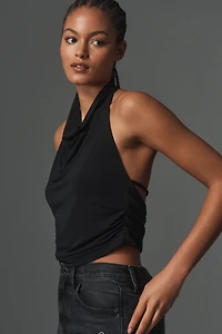 Lamarque Enza Halter Cowl-Neck Top