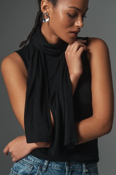 Lamarque Jimena Mock-Neck Scarf Tank Top