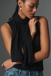 Lamarque Jimena Mock-Neck Scarf Tank Top