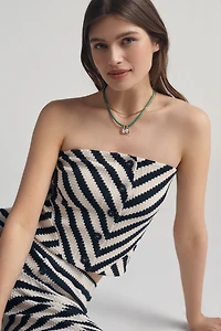 Maeve Crochet Strapless Crop Top