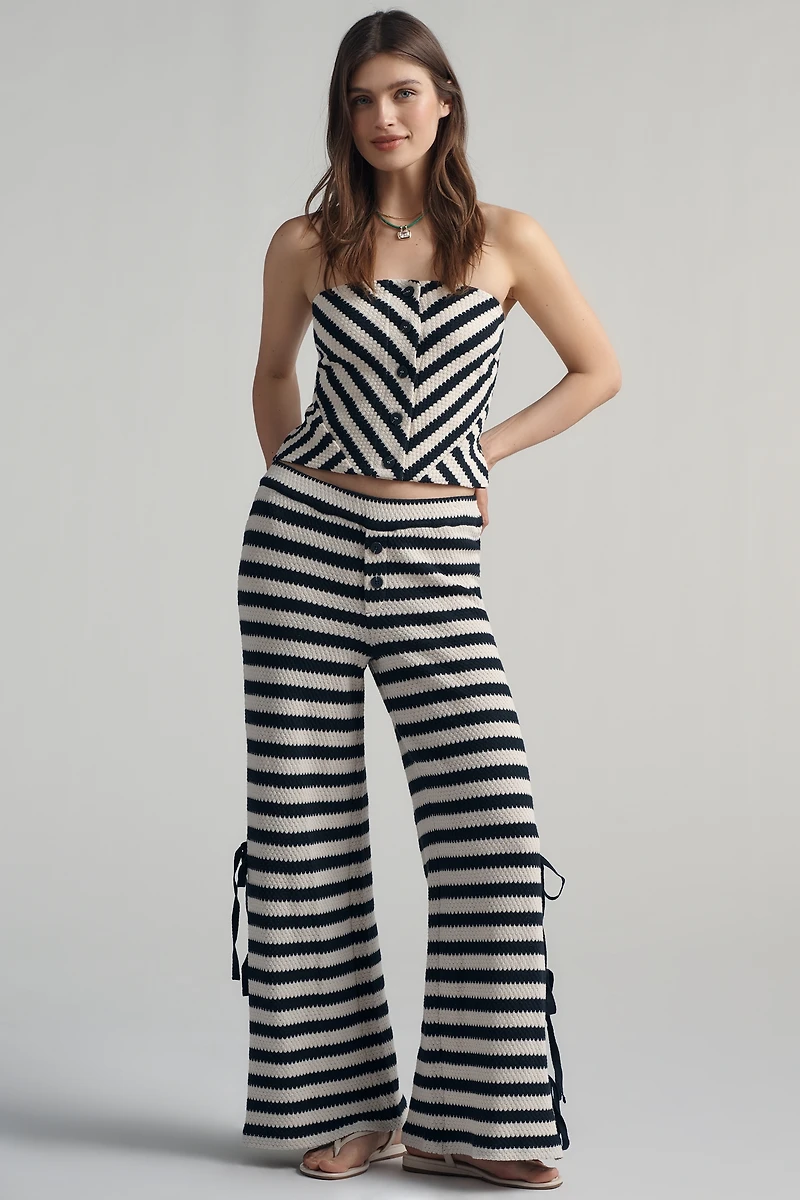 Maeve Crochet Strapless Crop Top