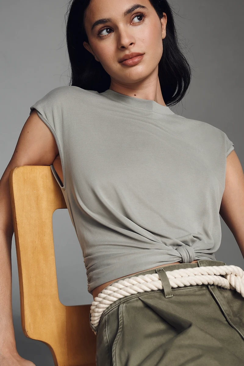 By Anthropologie Front-Twist Muscle Tank