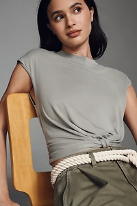 By Anthropologie Front-Twist Muscle Tank