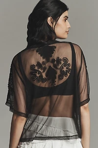 By Anthropologie Sheer Mesh Top