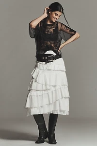 By Anthropologie Sheer Mesh Top