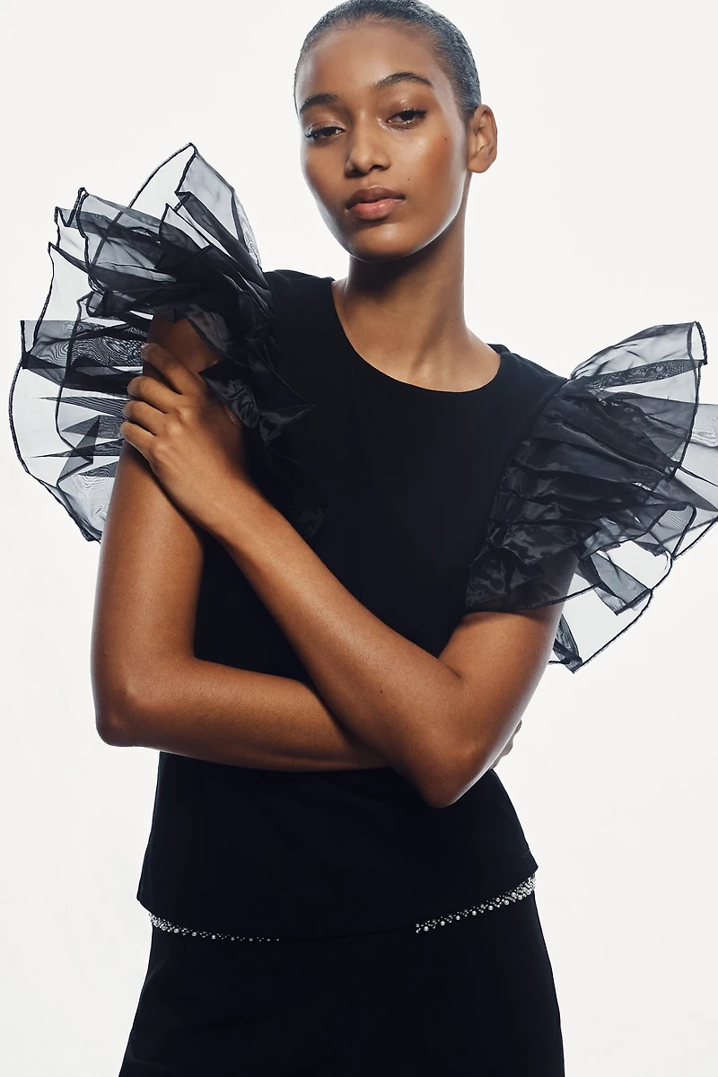 Endless Rose Statement Ruffle Top