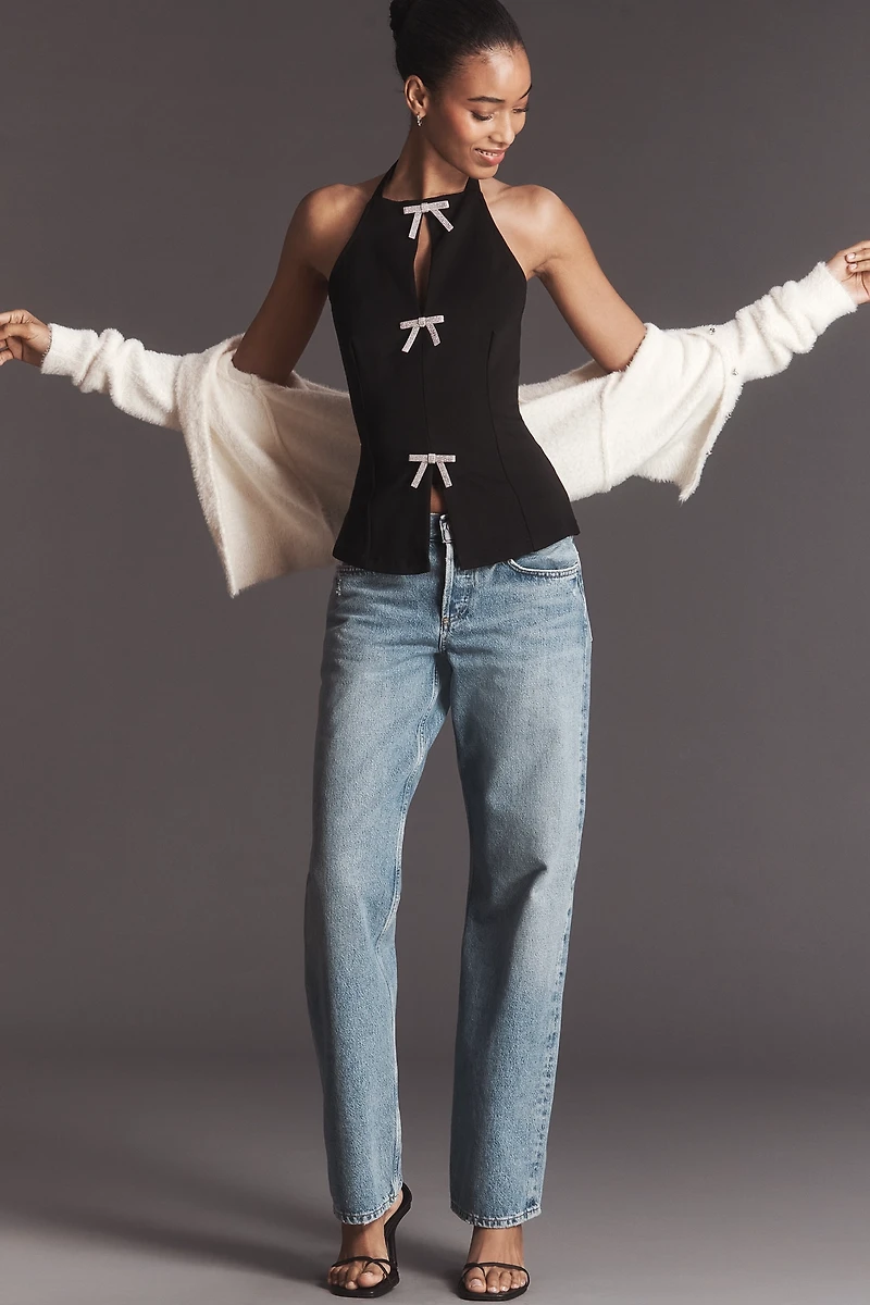 Maeve Bow Embellished Tank Top