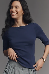 Maeve Cotton 3/4 Sleeve Tee