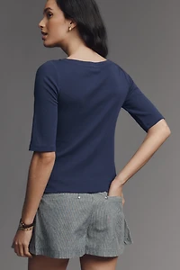 Maeve Cotton 3/4 Sleeve Tee