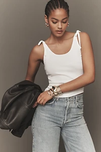 Maeve Cotton Blend Tie-Strap Tank