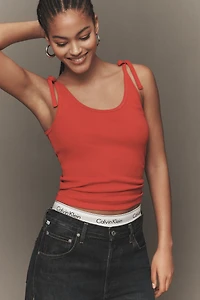 Maeve Cotton Blend Tie-Strap Tank Top