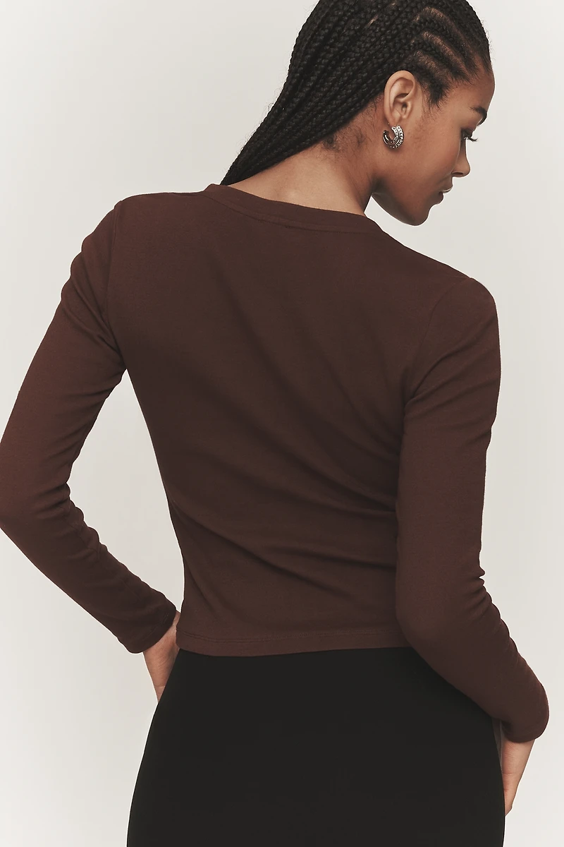 Maeve Cotton Blend Fitted Knit Cardigan