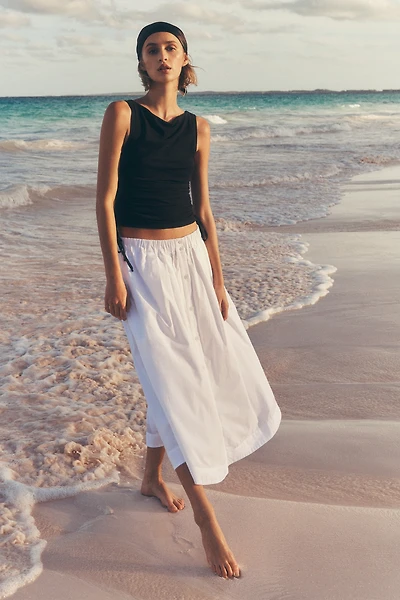 By Anthropologie Ruched Mesh Tank Top