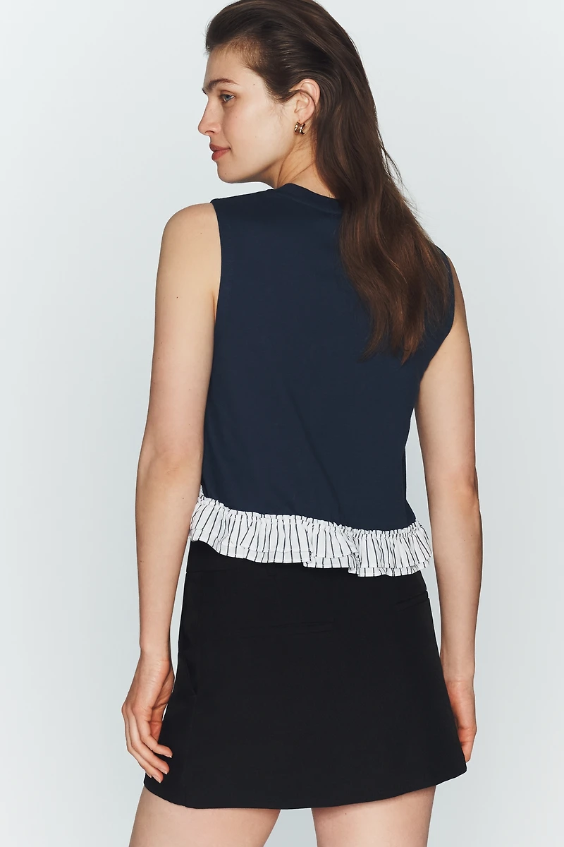 Maeve Ruffled Muscle T-Shirt