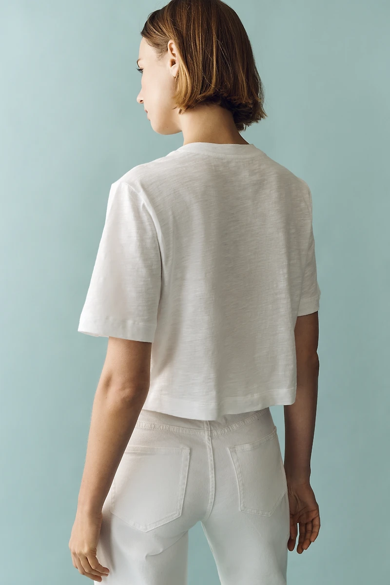 Corey Short-Sleeve Boxy Tee by Maeve