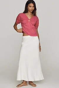 Maeve Cotton Puff-Sleeve Top
