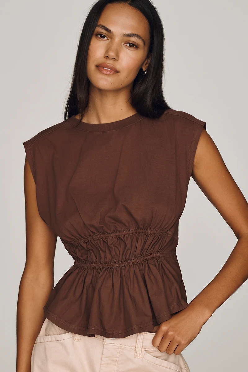 Pilcro 100% Cotton Waisted Muscle Tee