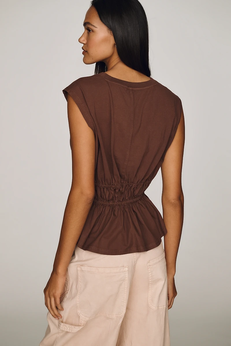 Pilcro 100% Cotton Waisted Muscle Tee