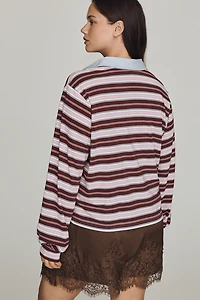 Maeve Long-Sleeve Polo Top