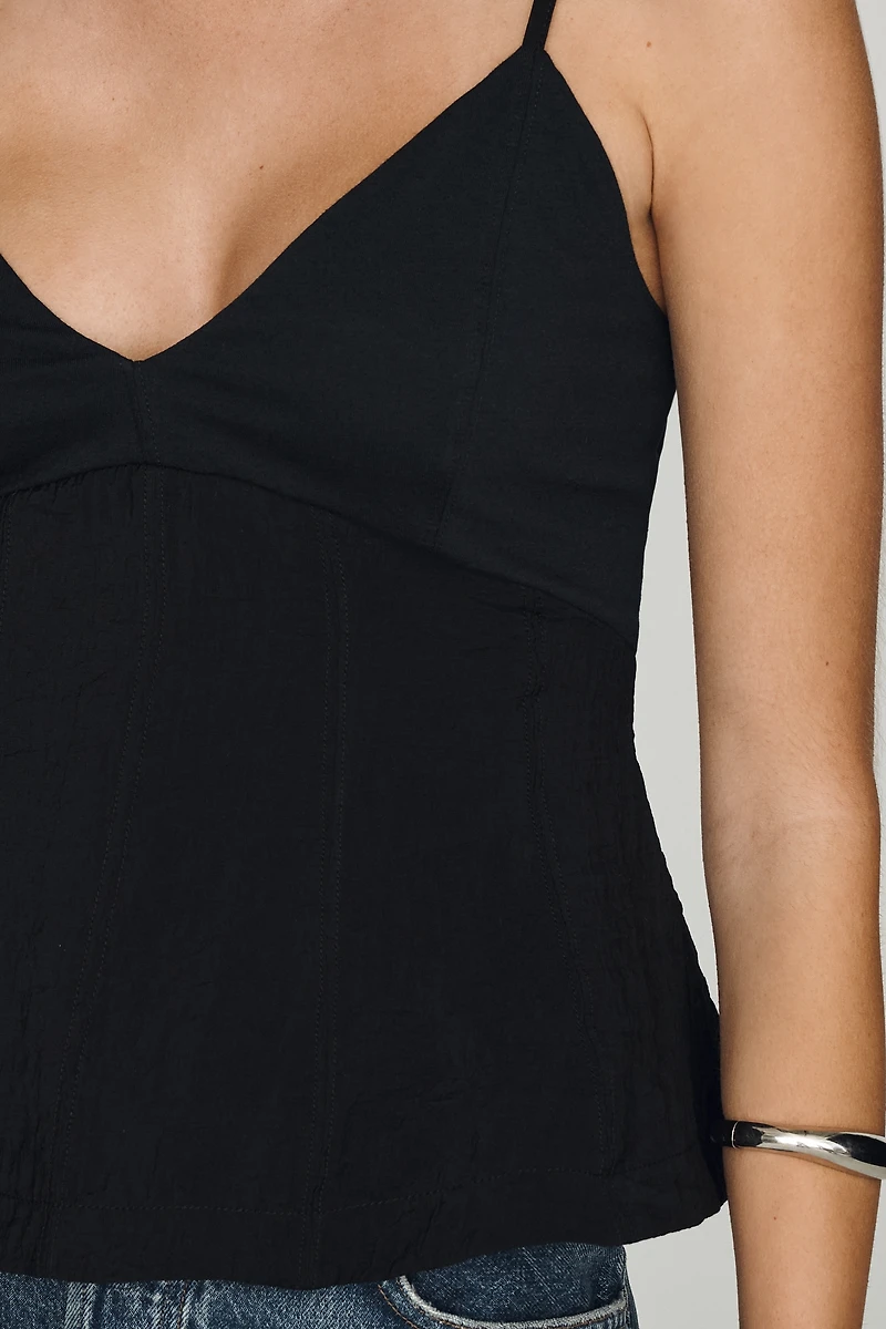 By Anthropologie V-Neck Waisted Peplum Tank